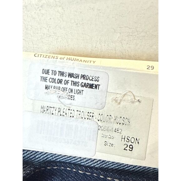 Citizens of Humanity Women's Size 29 Hudson Maritzy Pleated Trousers NWT - Picture 7 of 11